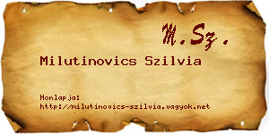 Milutinovics Szilvia névjegykártya